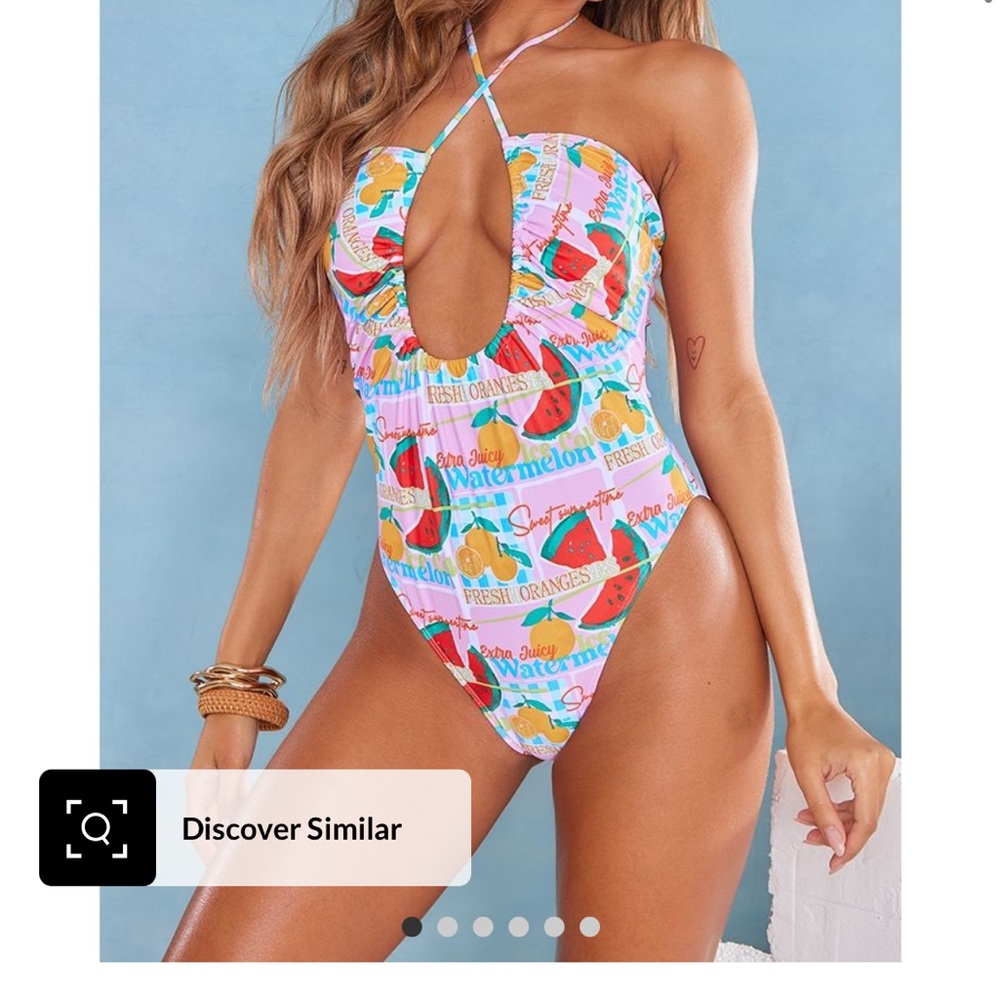 Prettylittlething size 4 swimsuit Colorful Kids One Piece Swimsuit